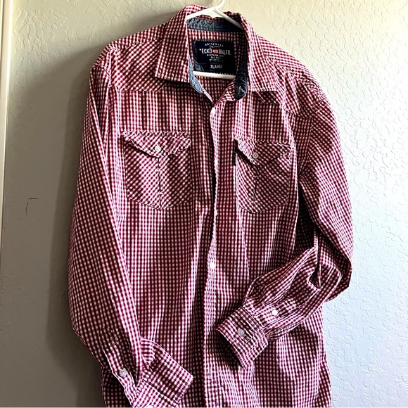 Ecko Unltd XL Long Sleeve Button Up Shirt Lightweight Western wear. Classic - Picture 3 of 10